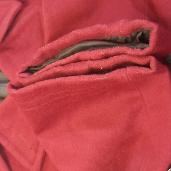 Calvin Klein dark red wool/cashmere/nylon winter coat peacoat 12P - Picture 6 of 9